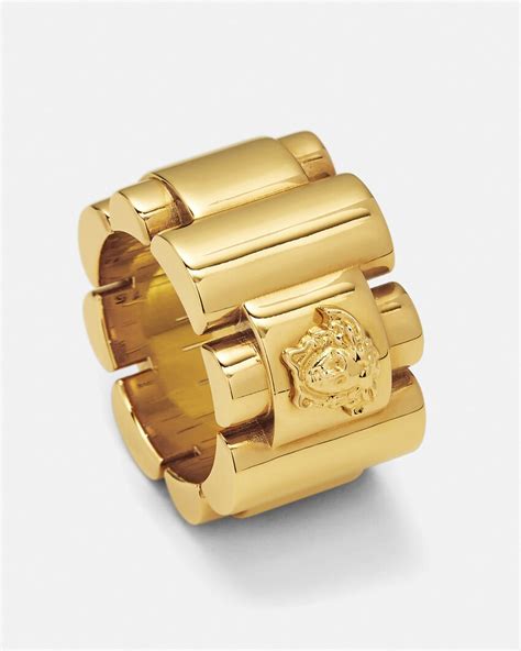 swarovski crystal medusa versace|versace la medusa ring gold.